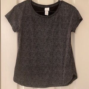 H&M Black Shirt with White Polka Dots